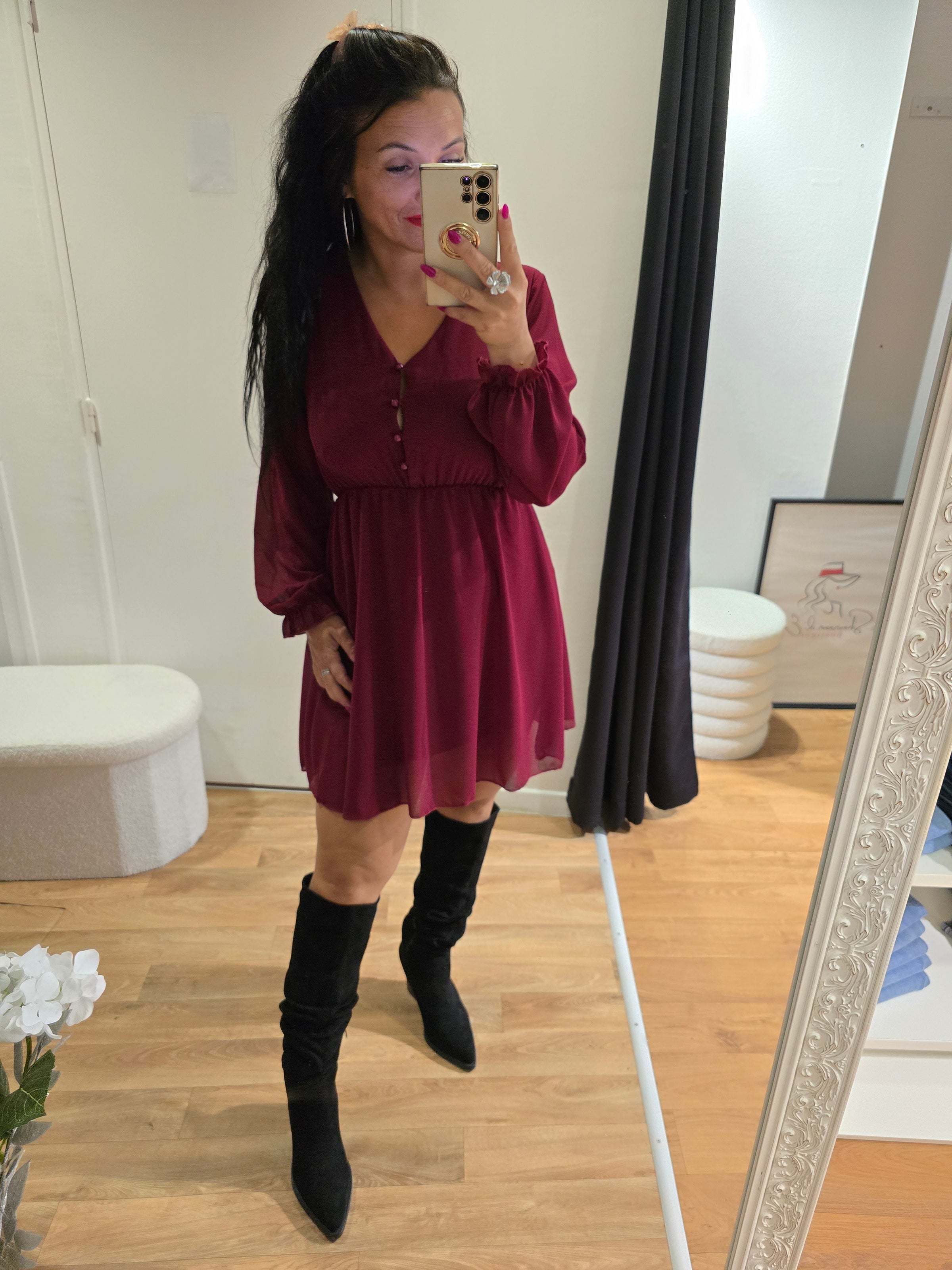 Robe CELESTE bordeaux