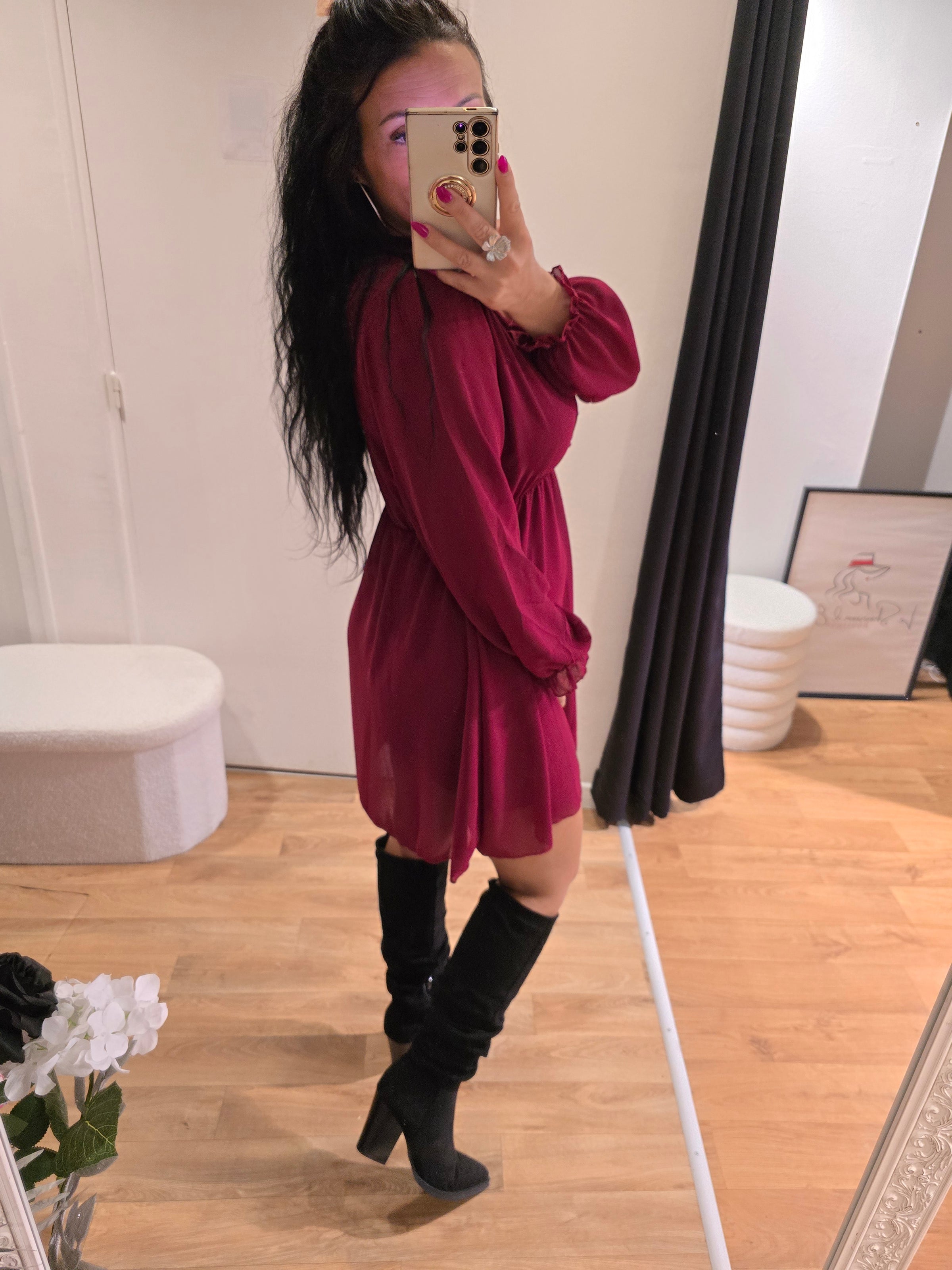 Robe CELESTE bordeaux