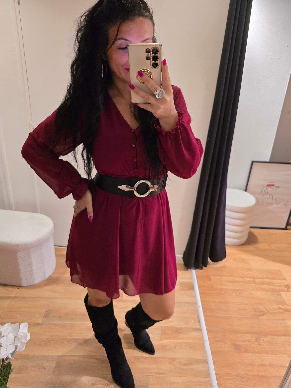 Robe CELESTE bordeaux