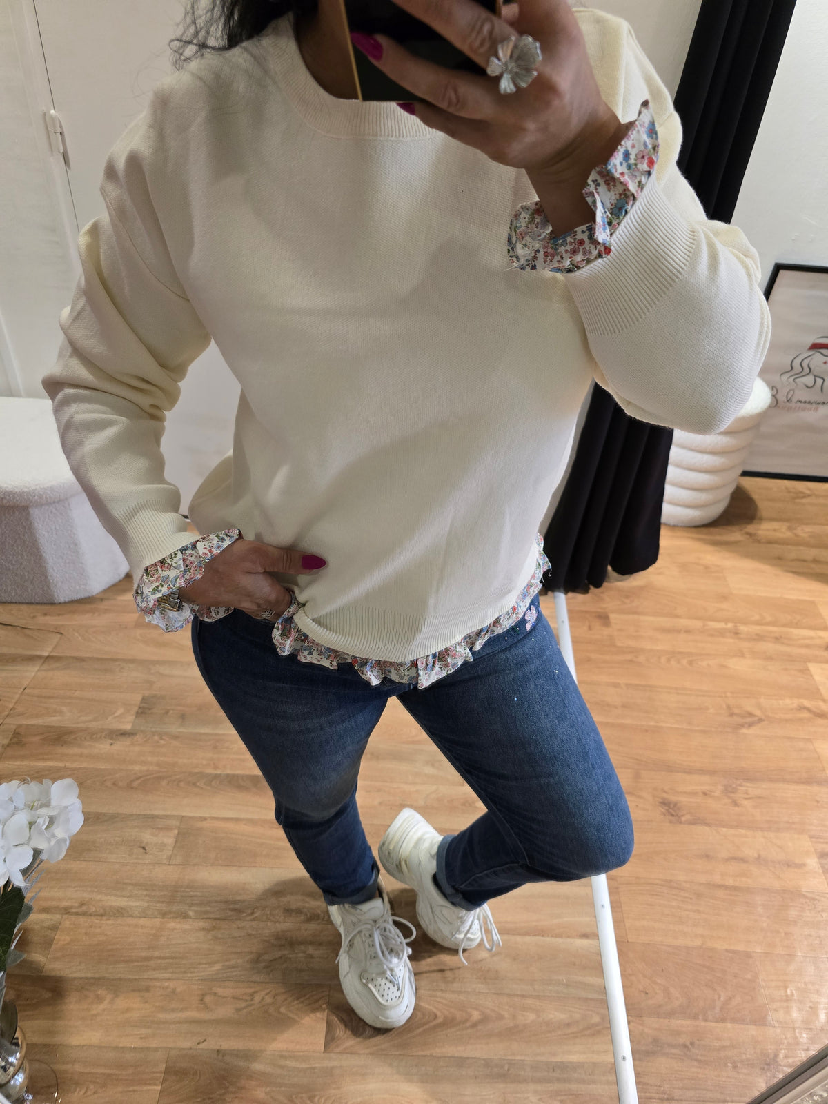 Pull LAURIANE écru