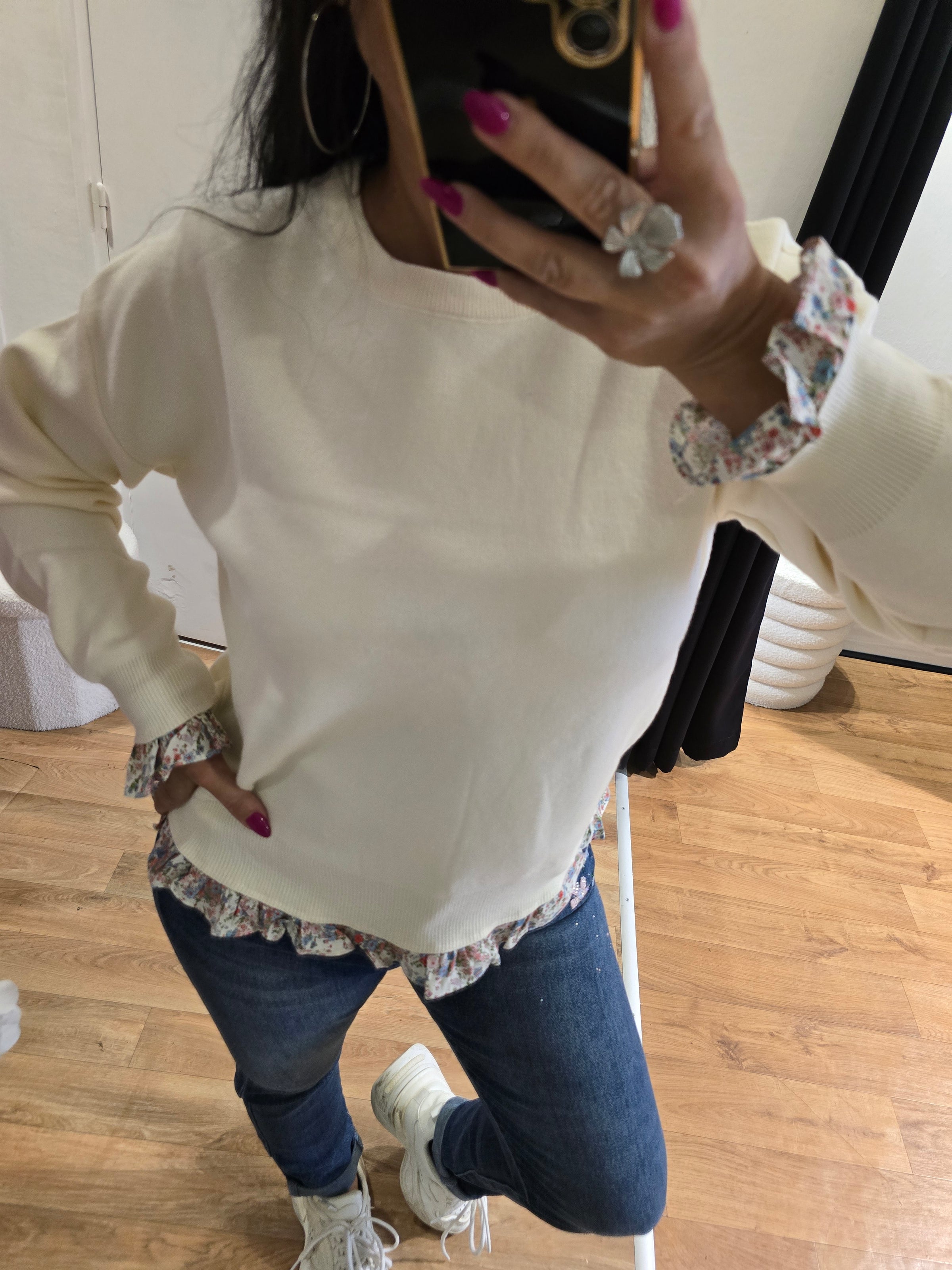 Pull LAURIANE écru