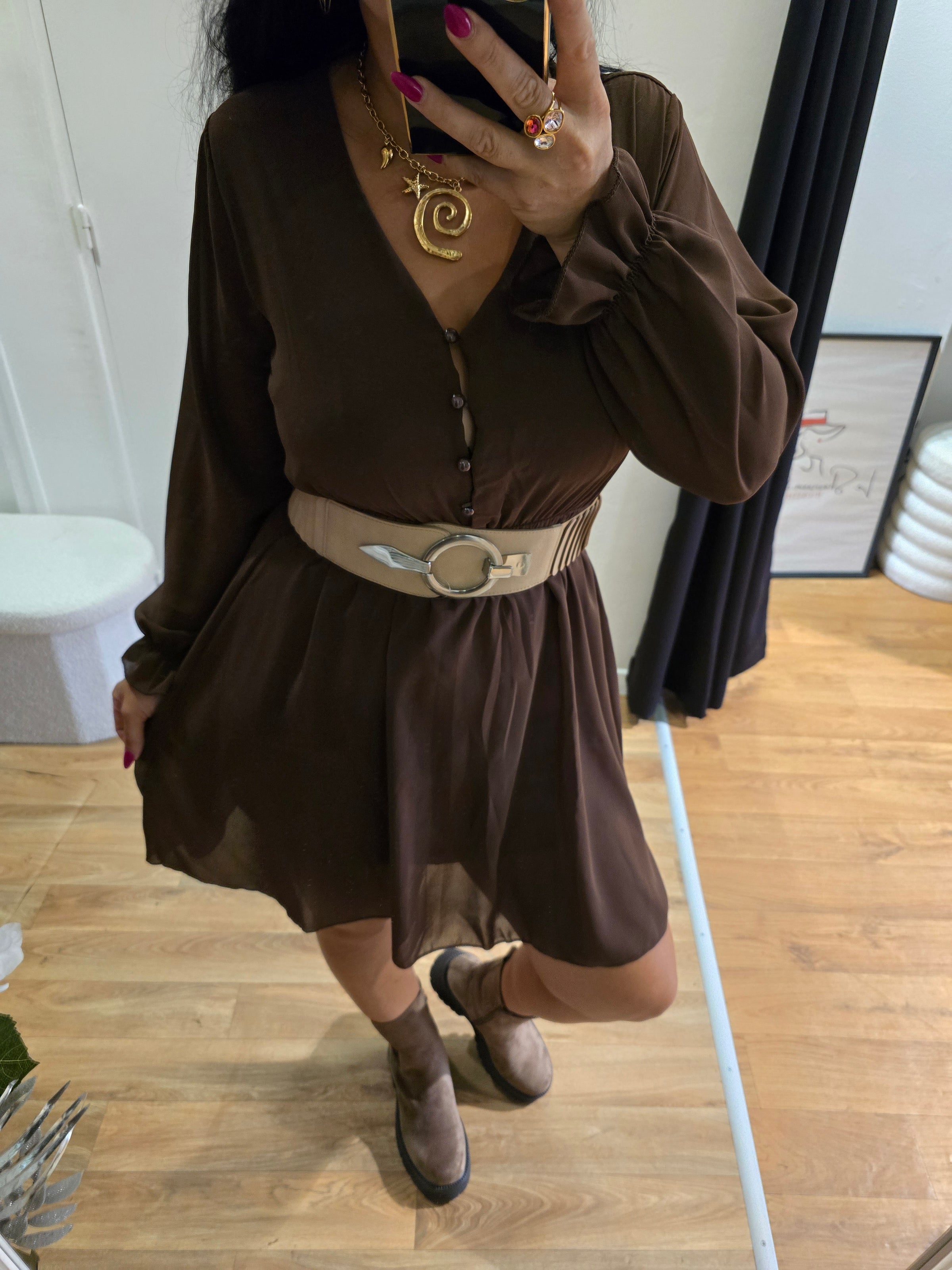 Robe CELESTE marron