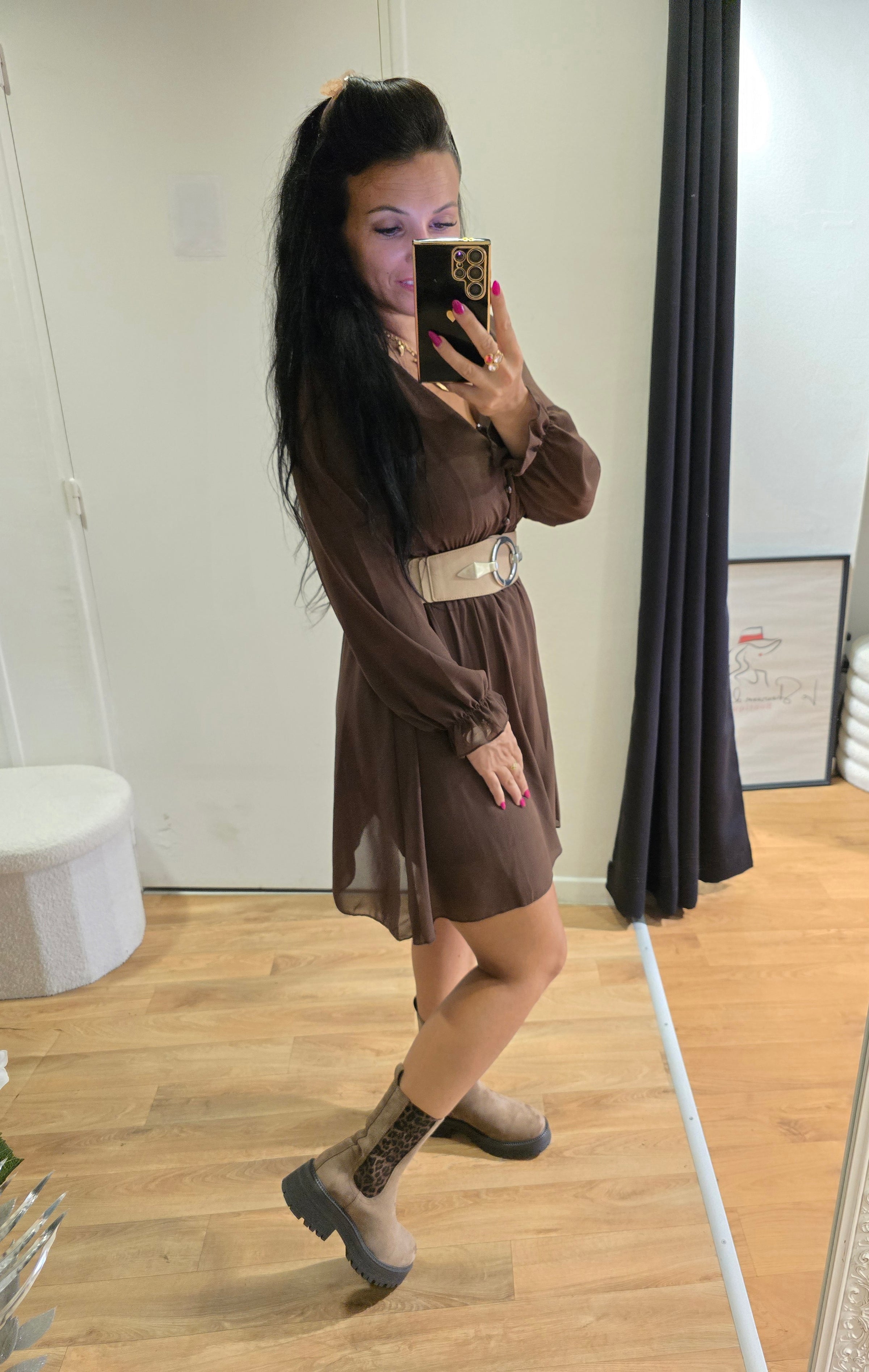 Robe CELESTE marron