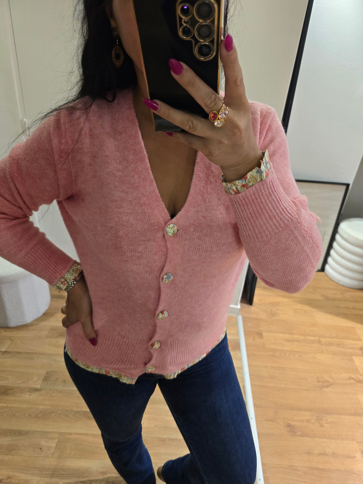 Gilet NAOMIE rose