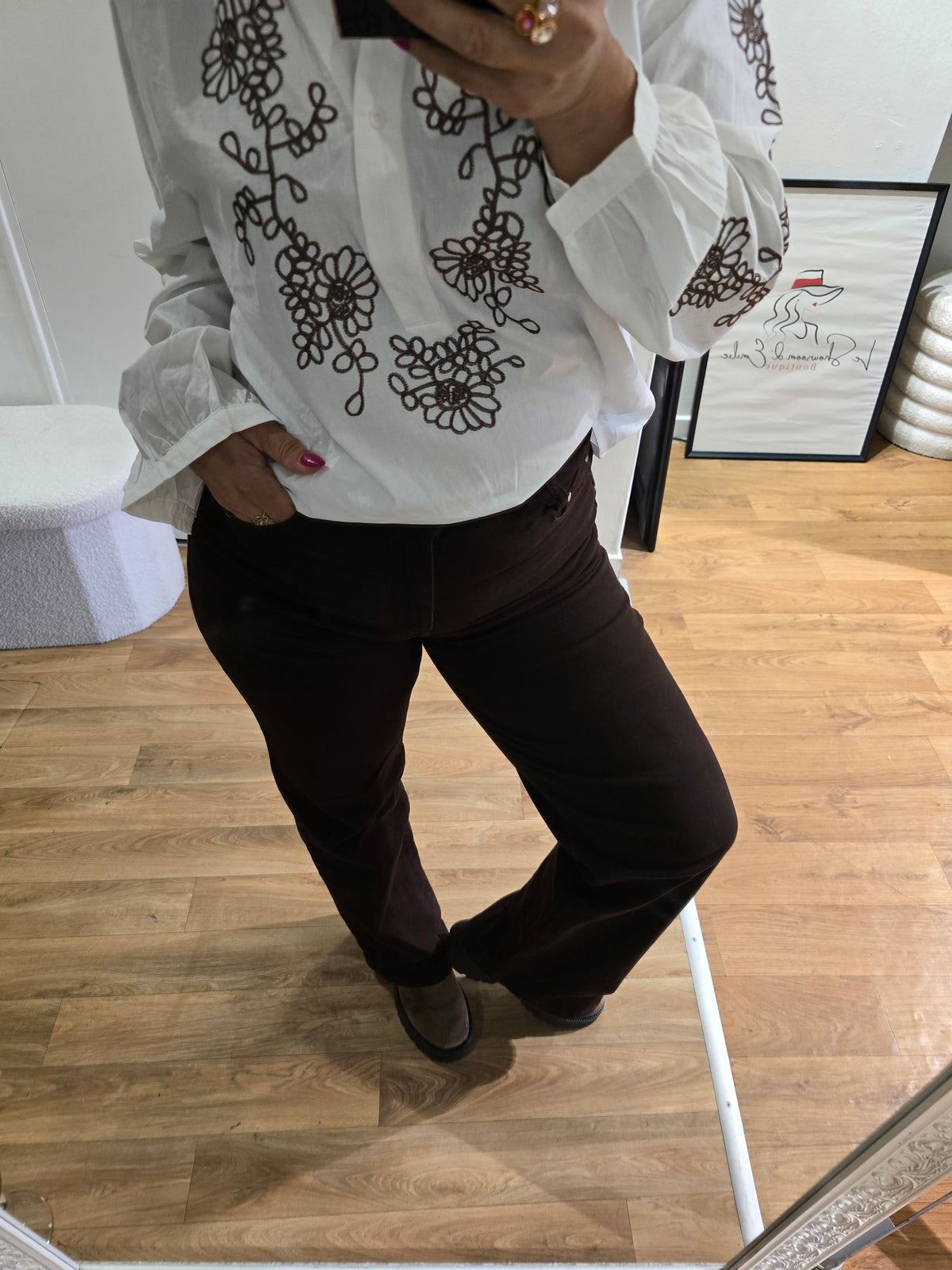 Pantalon wide leg