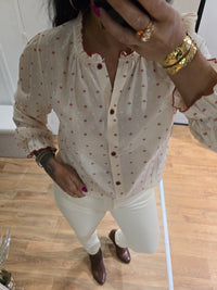 Chemise LOUISE bordeaux