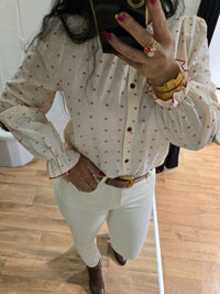 Chemise LOUISE bordeaux