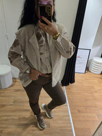 Jean mom LÉANDRE marron