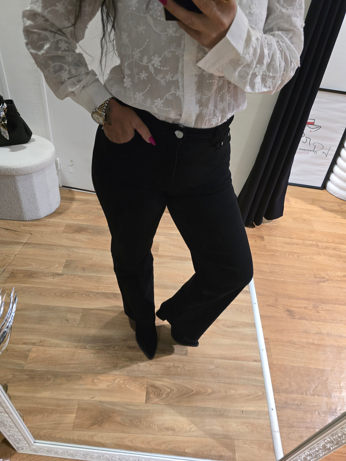 Jean wide leg GABIN noir