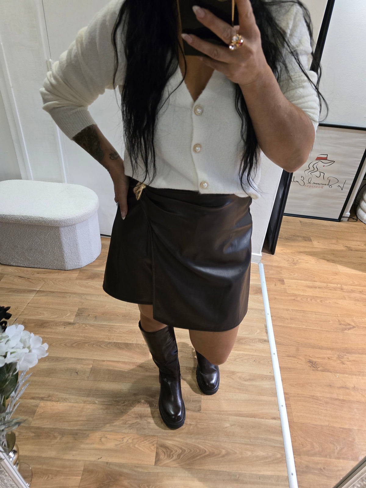 Jupe-short FIDJI marron