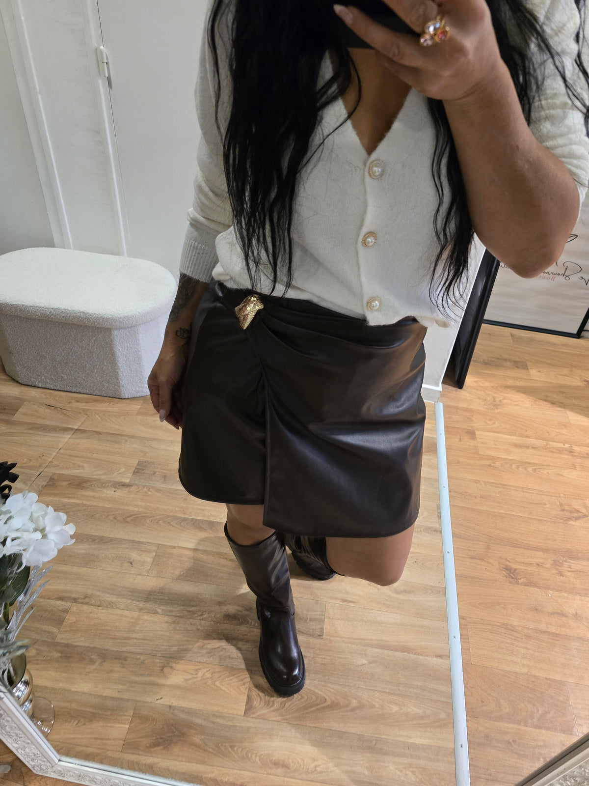 Jupe-short FIDJI marron