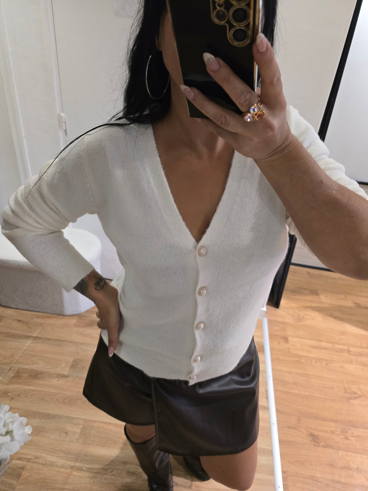 Gilet OMBELINE écru