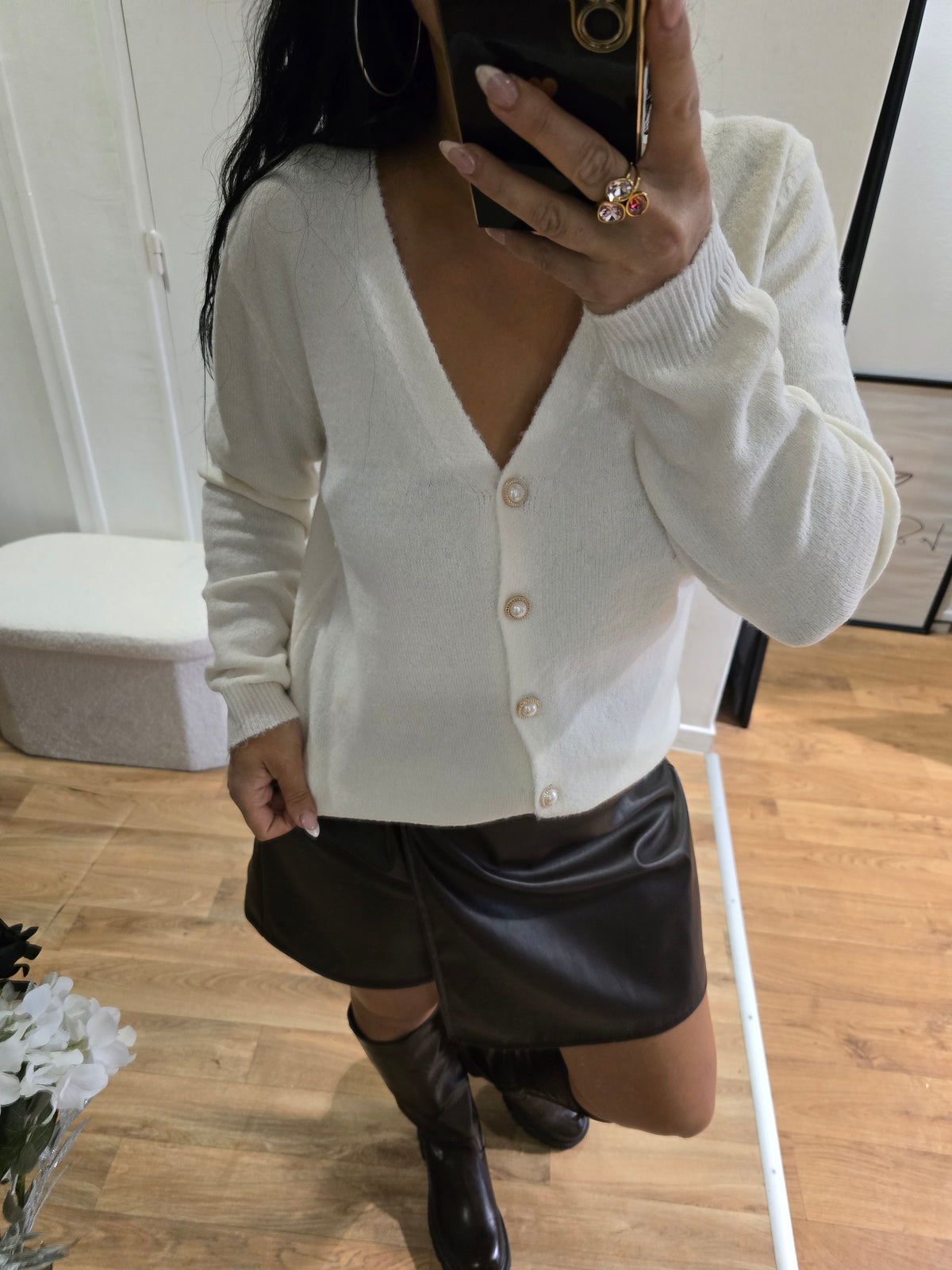 Gilet OMBELINE écru