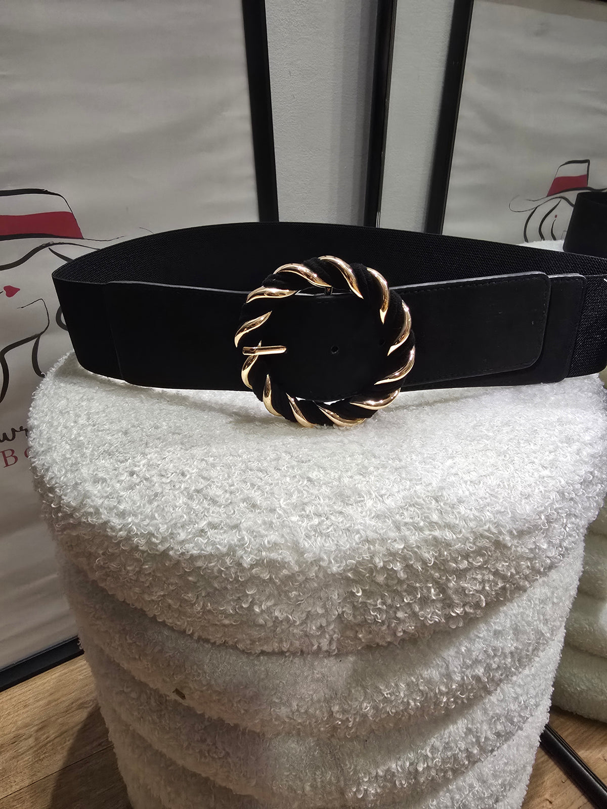 Ceinture élastique CÉLIA noire
