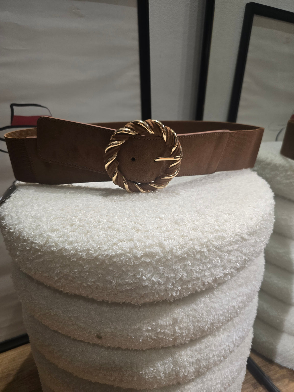Ceinture élastique CÉLIA camel