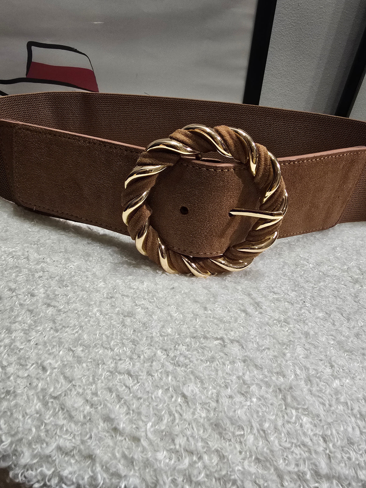 Ceinture élastique CÉLIA camel
