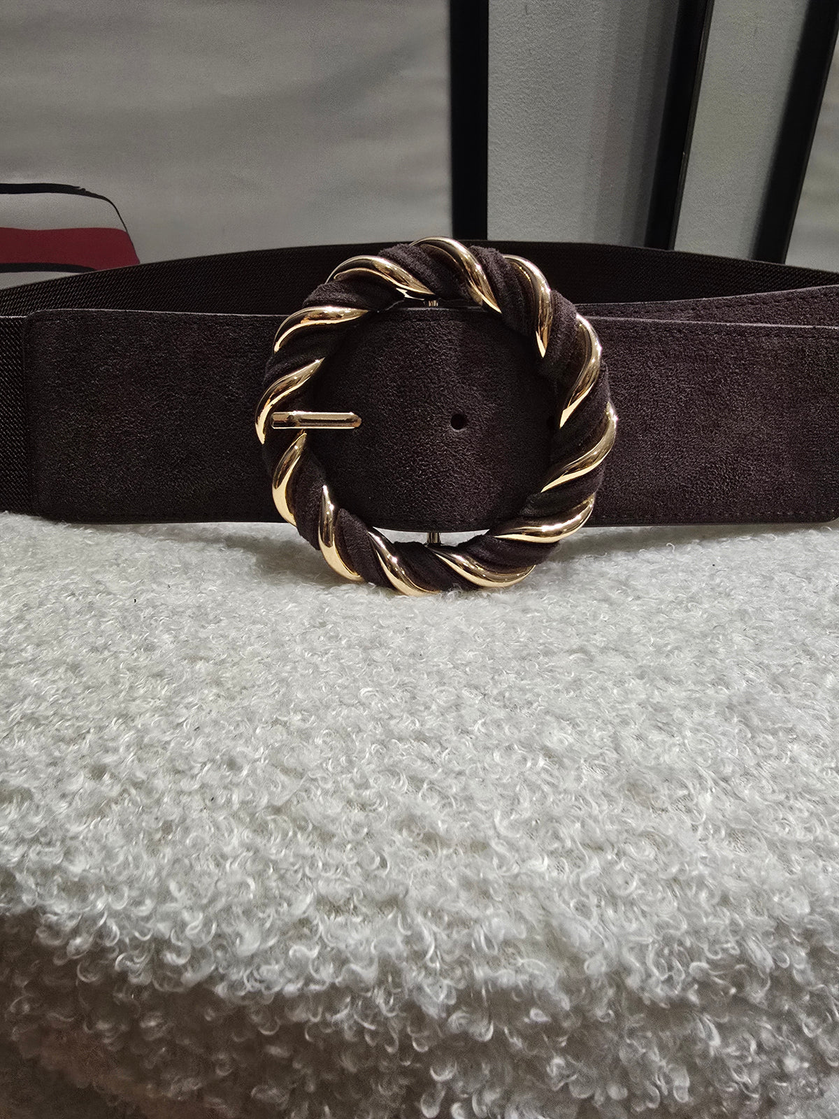 Ceinture élastique CÉLIA marron