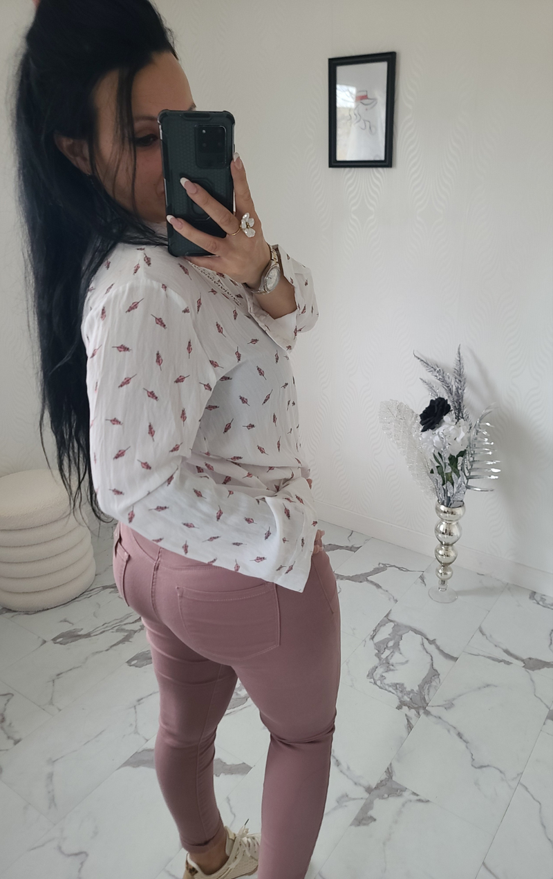 Pantalon CLEO vieux rose