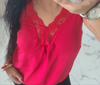 Débardeurs en dentelle LISE rouge