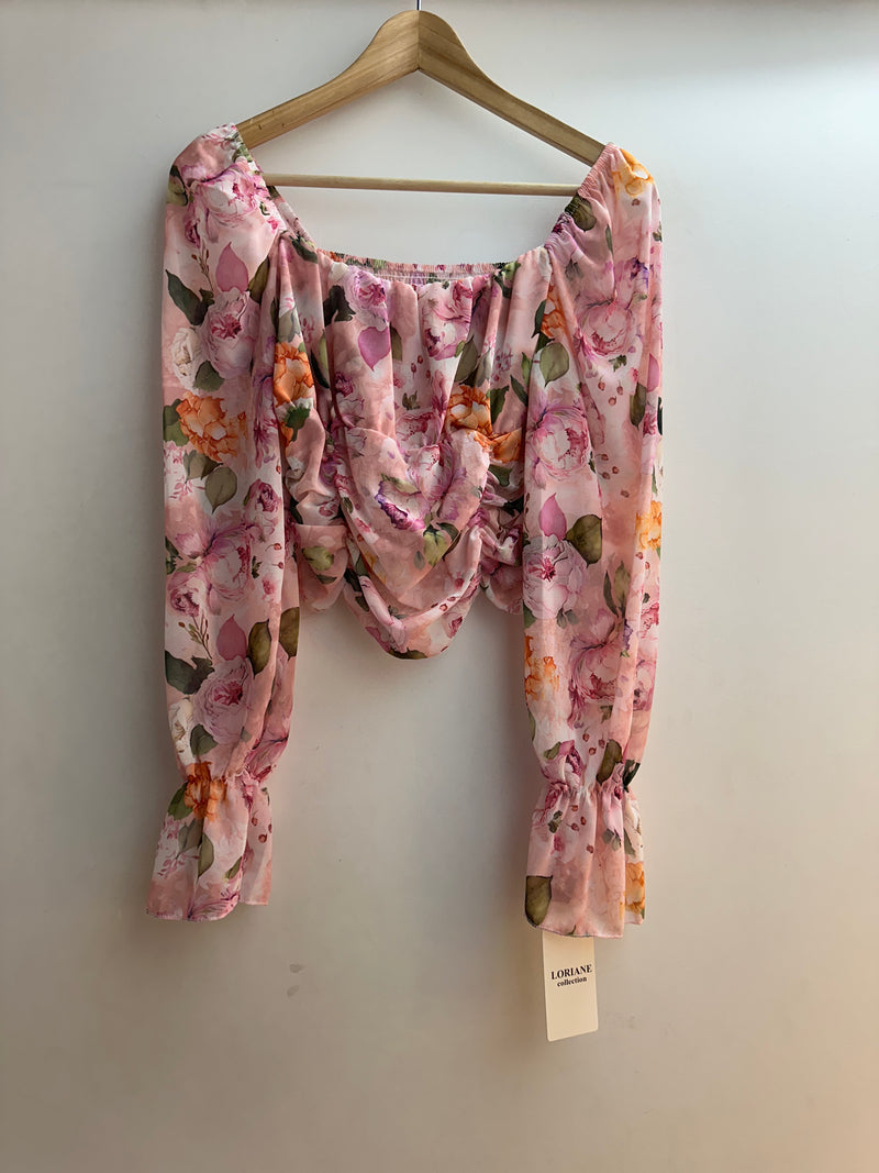 Top Mia imprimé Fuchsia