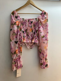 Top Mia imprimé Fuchsia