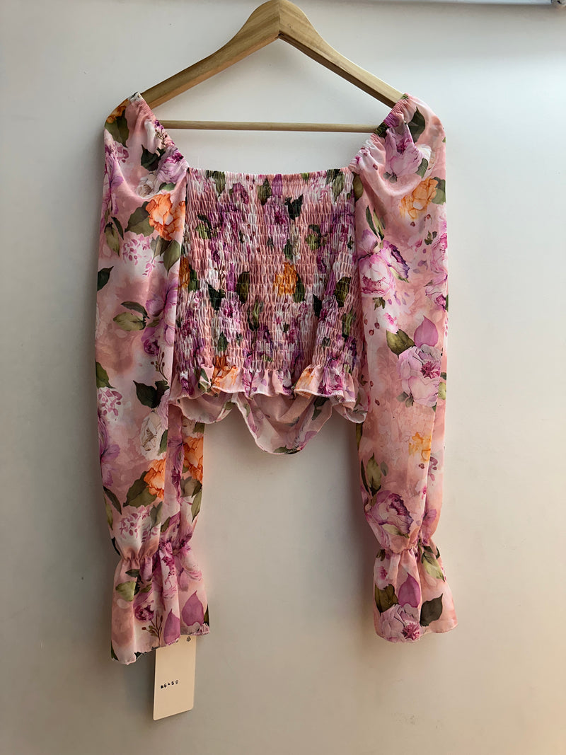 Top Mia imprimé Fuchsia