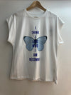 T-shirt Papillon bleu