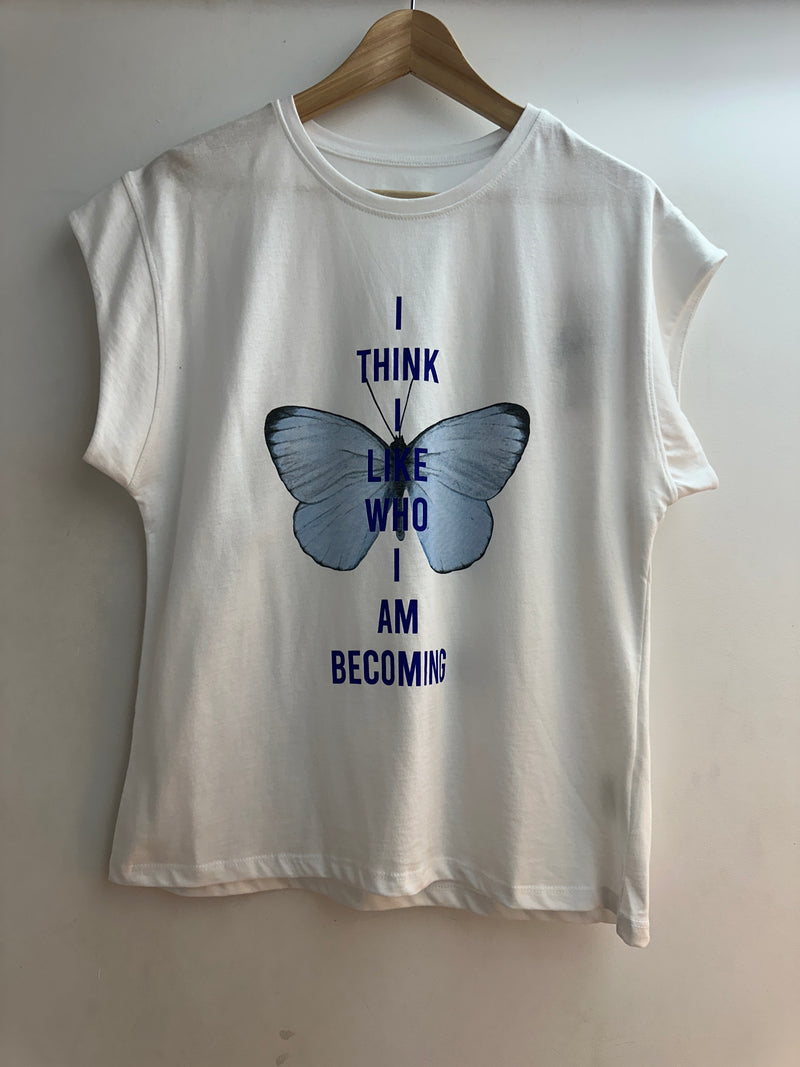 T-shirt Papillon bleu