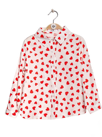 Chemise imprimée cœurs