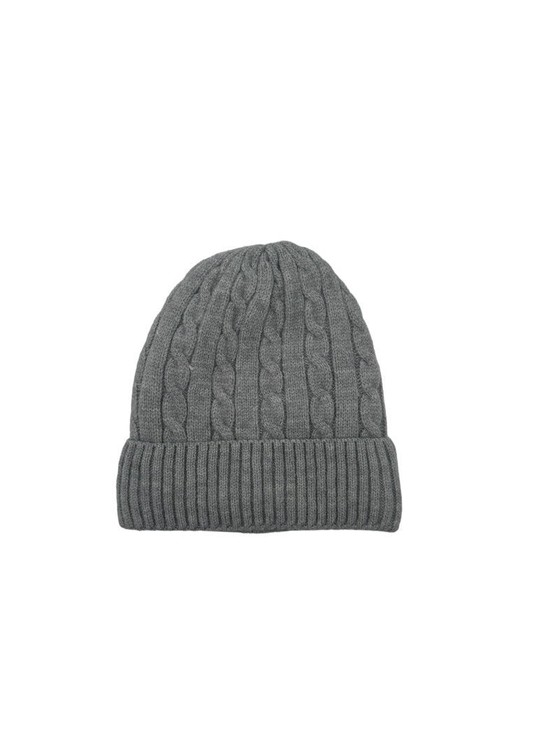 Ensemble bonnet/gants/écharpe gris