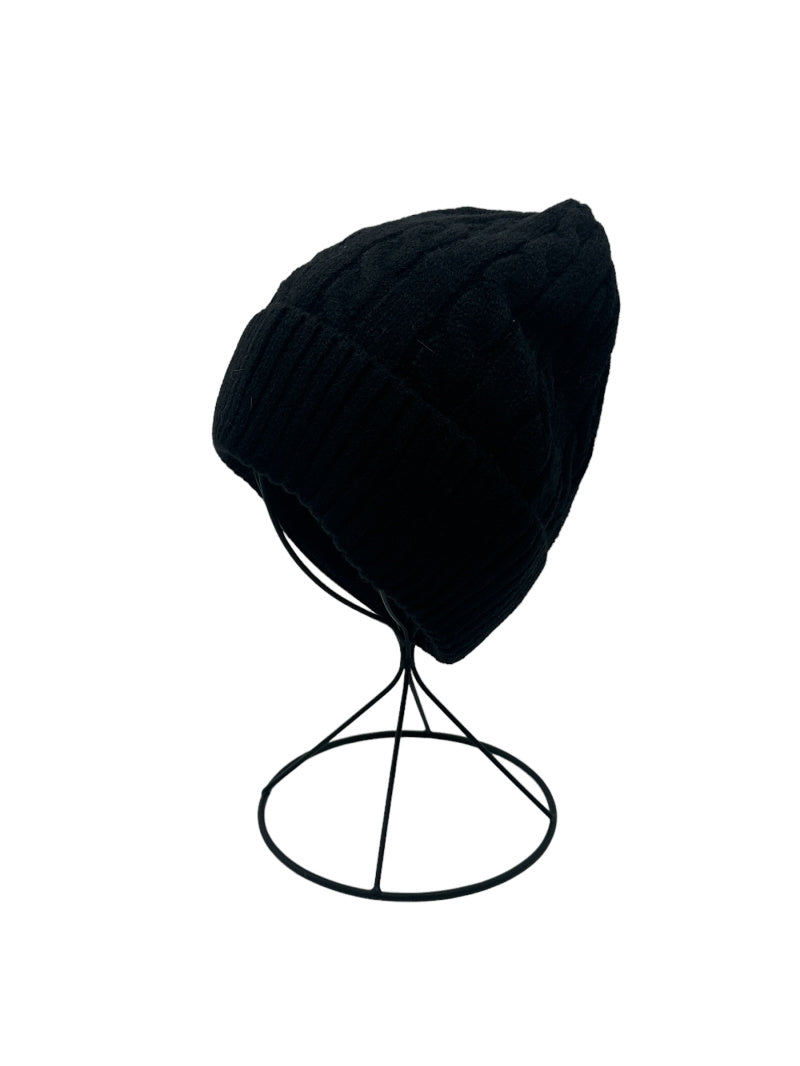 Ensemble bonnet/gants/écharpe noir