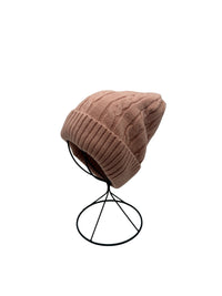 Ensemble bonnet/gants/écharpe rose