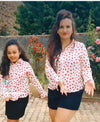 Chemise imprimée cœurs