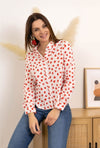 Chemise imprimée cœurs