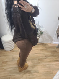 Legging NINA marron
