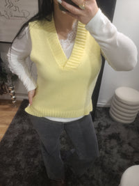 Pull sans manches TIAGO jaune