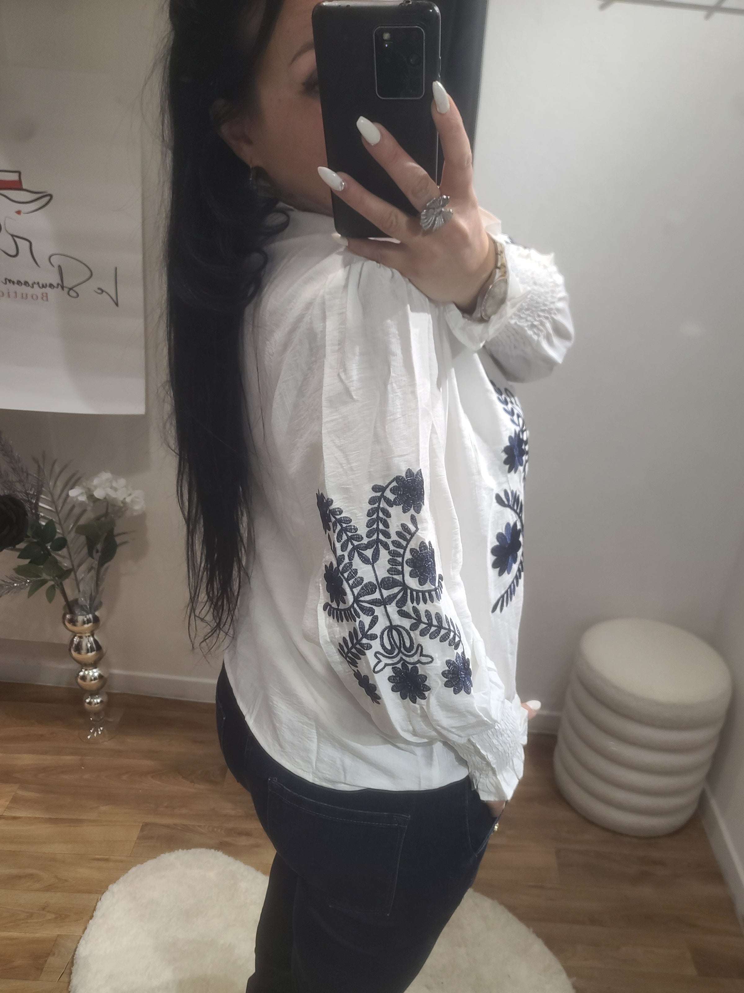 Chemise brodée MYKONOS
