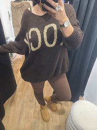 Legging NINA marron