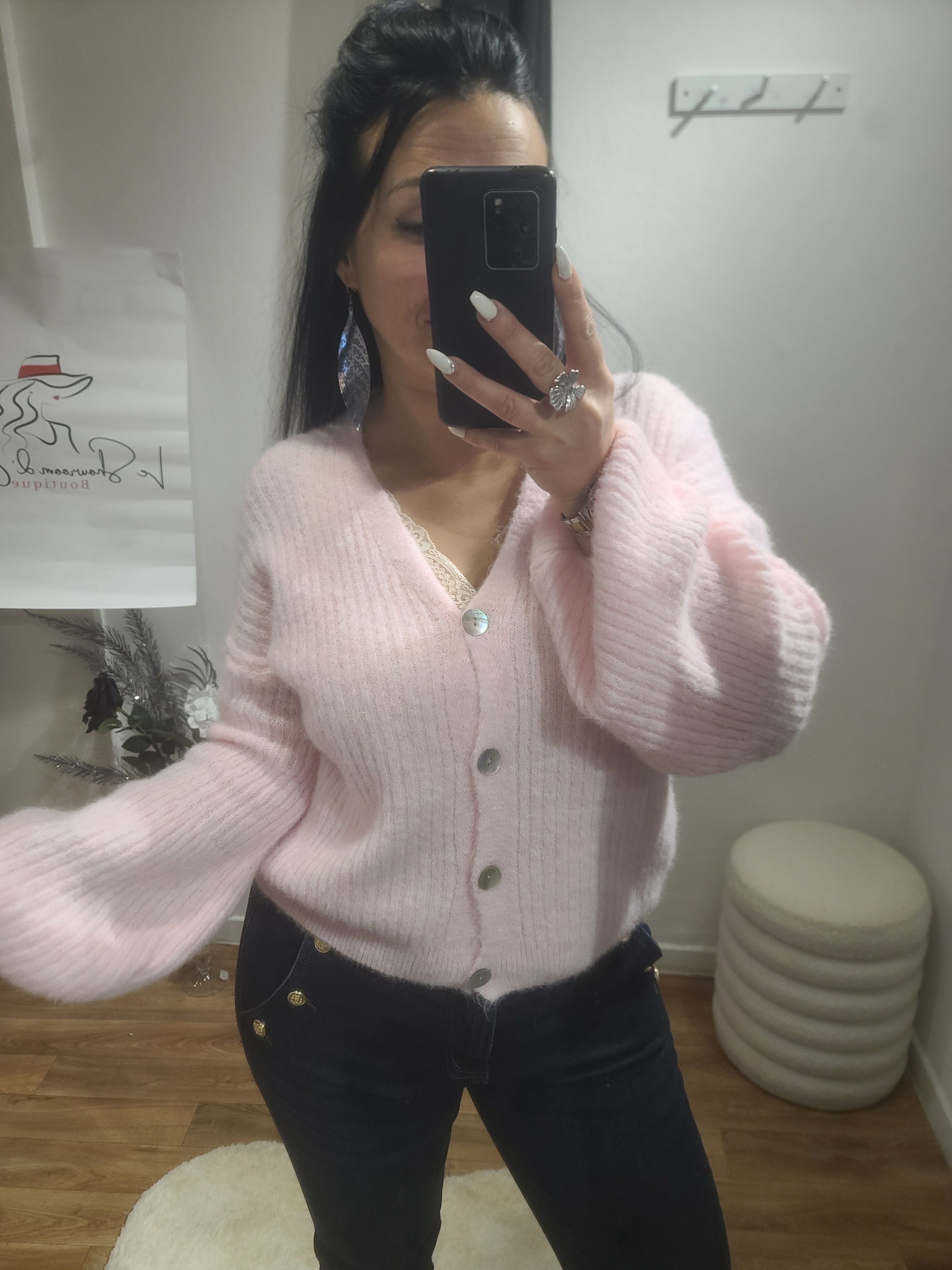 Gilet CHLOE rose
