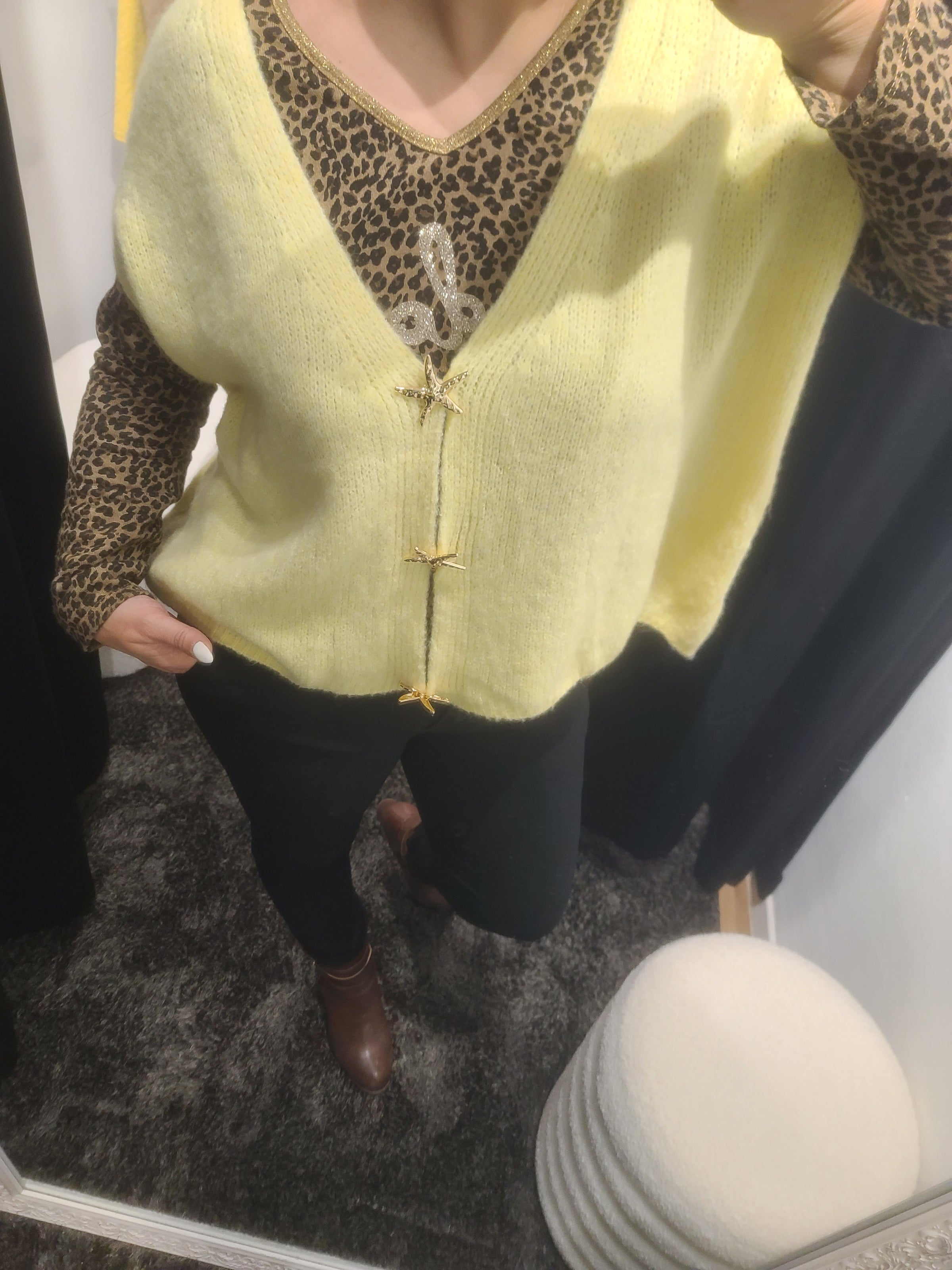 Gilet CALVIN jaune en alpaga