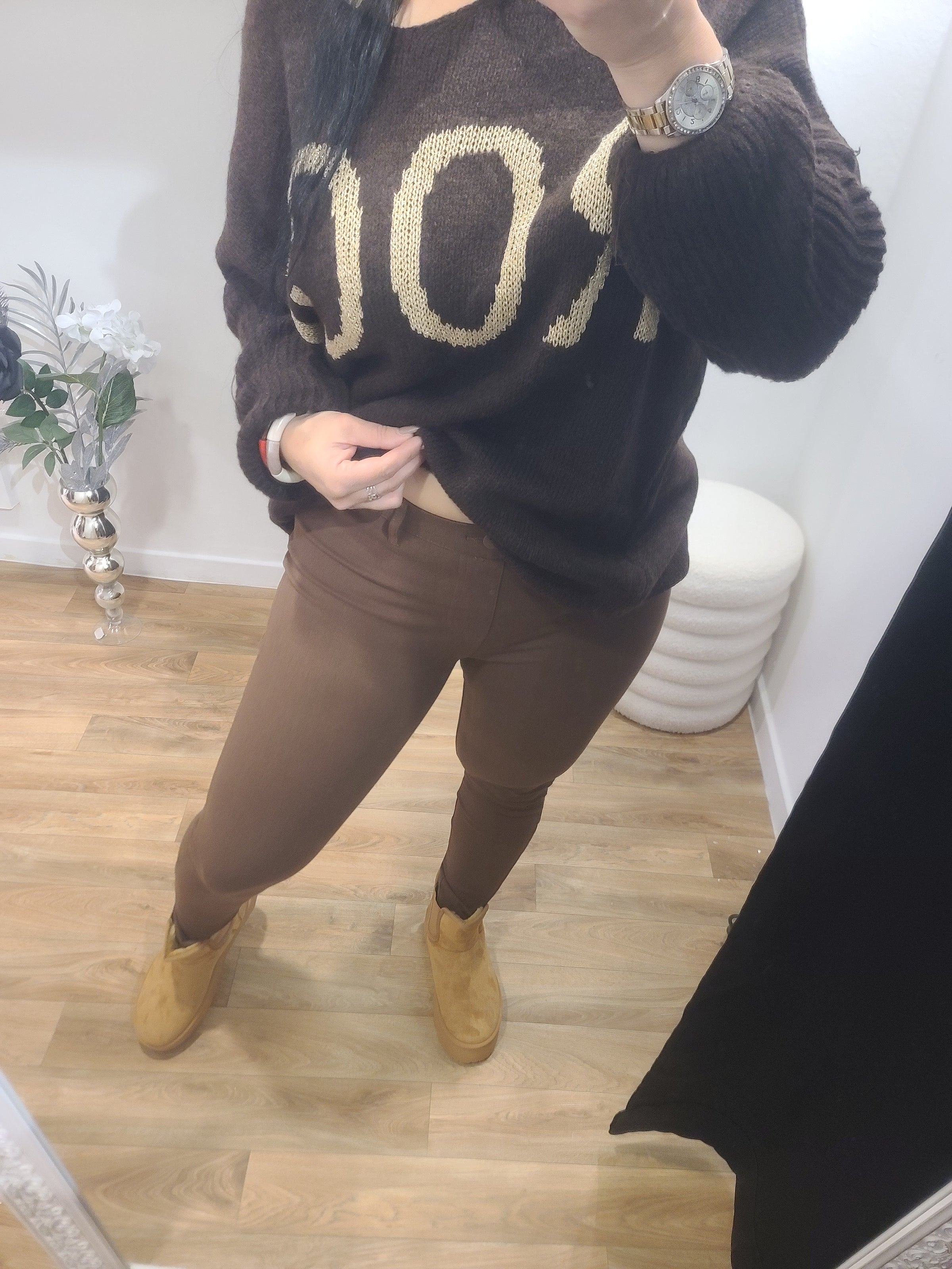Legging NINA marron