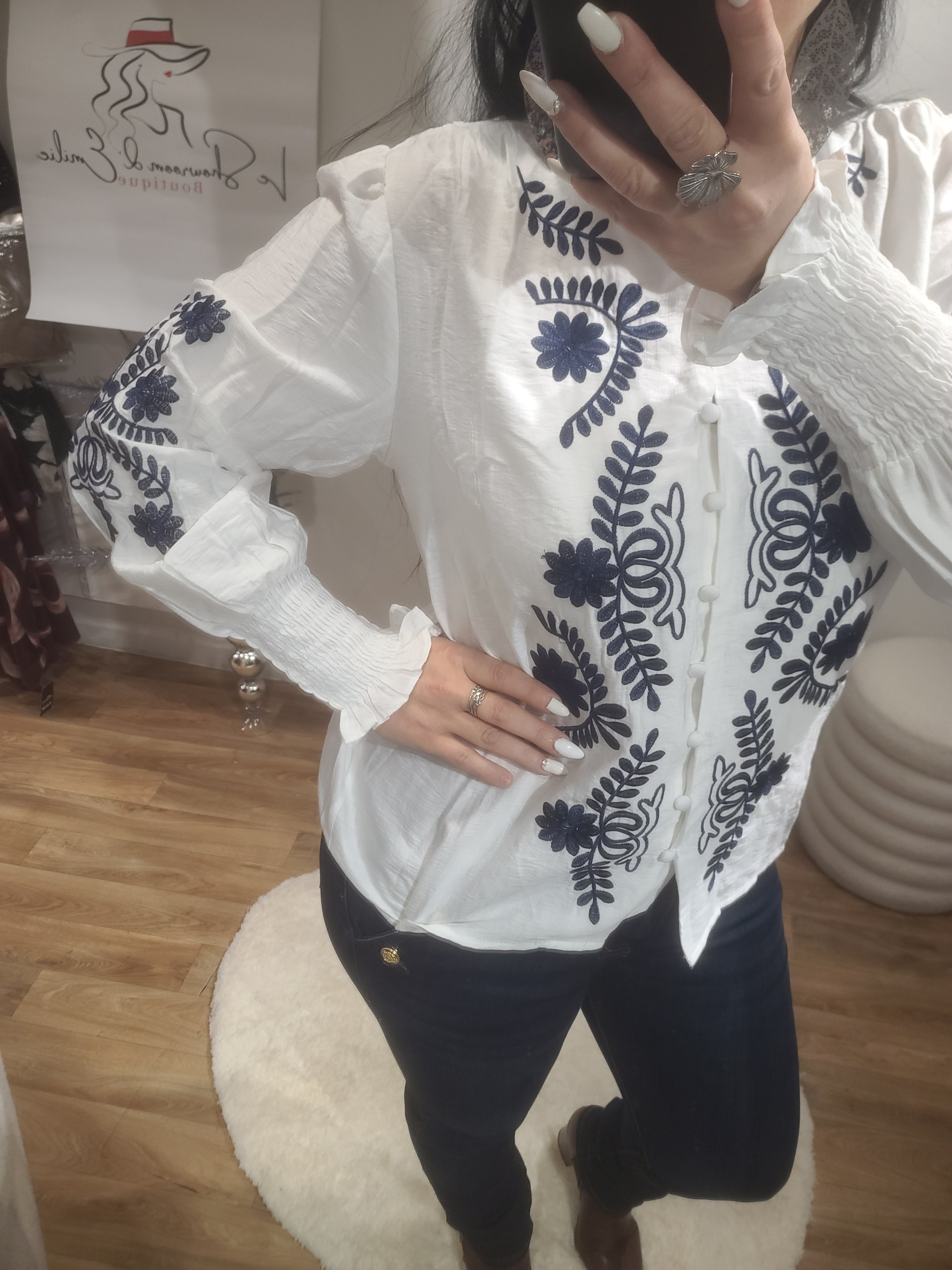 Chemise brodée MYKONOS