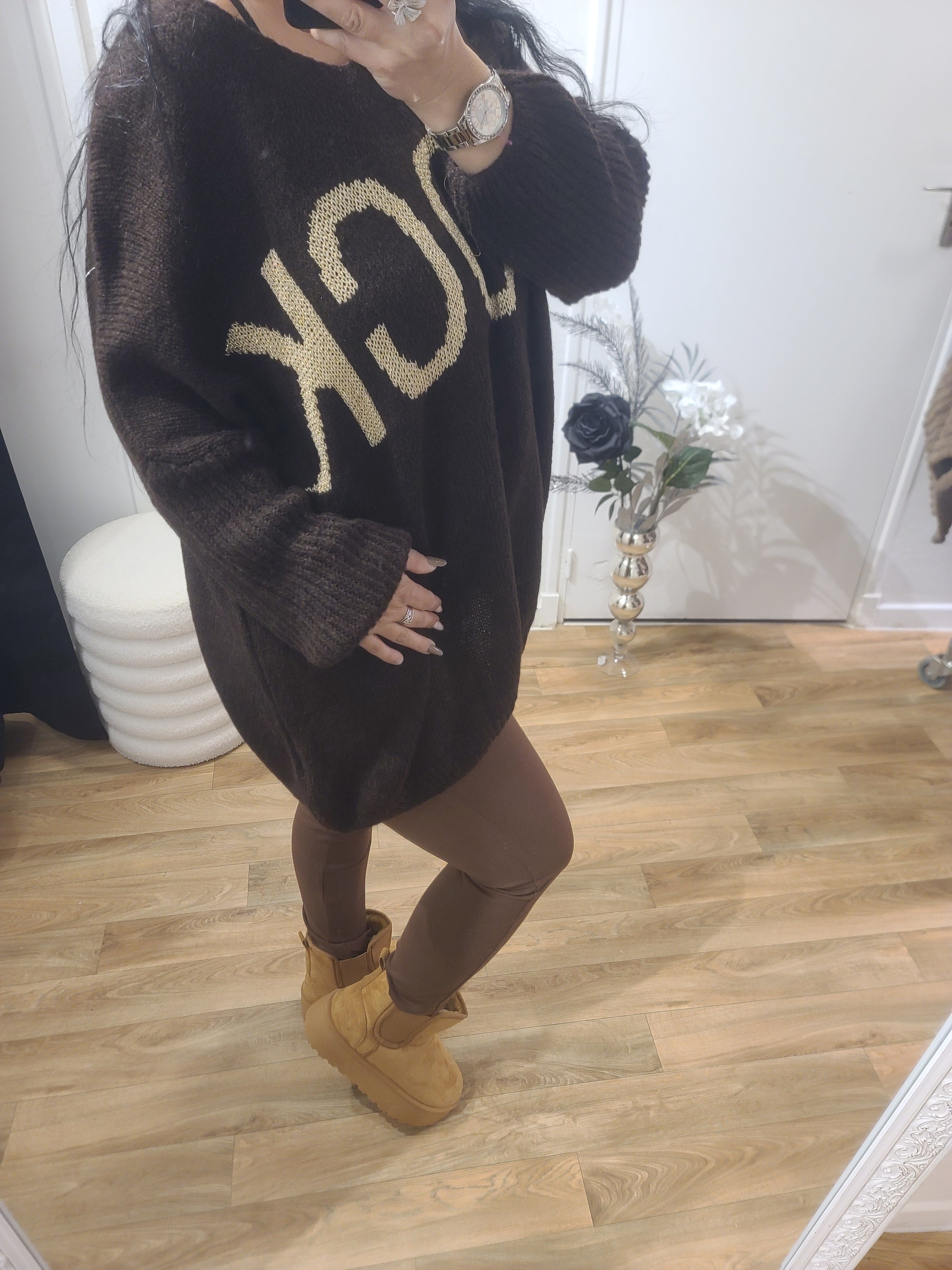 Legging NINA marron