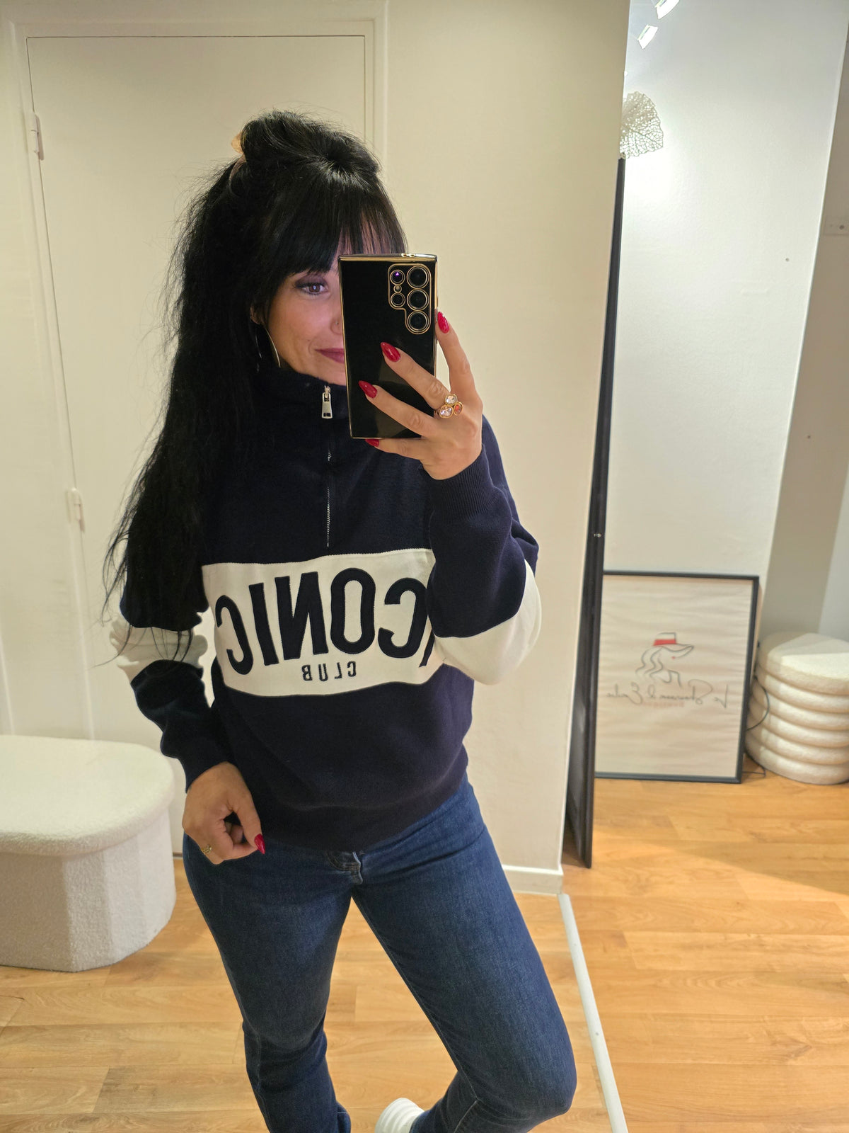 Pull ICONIC bleu marine