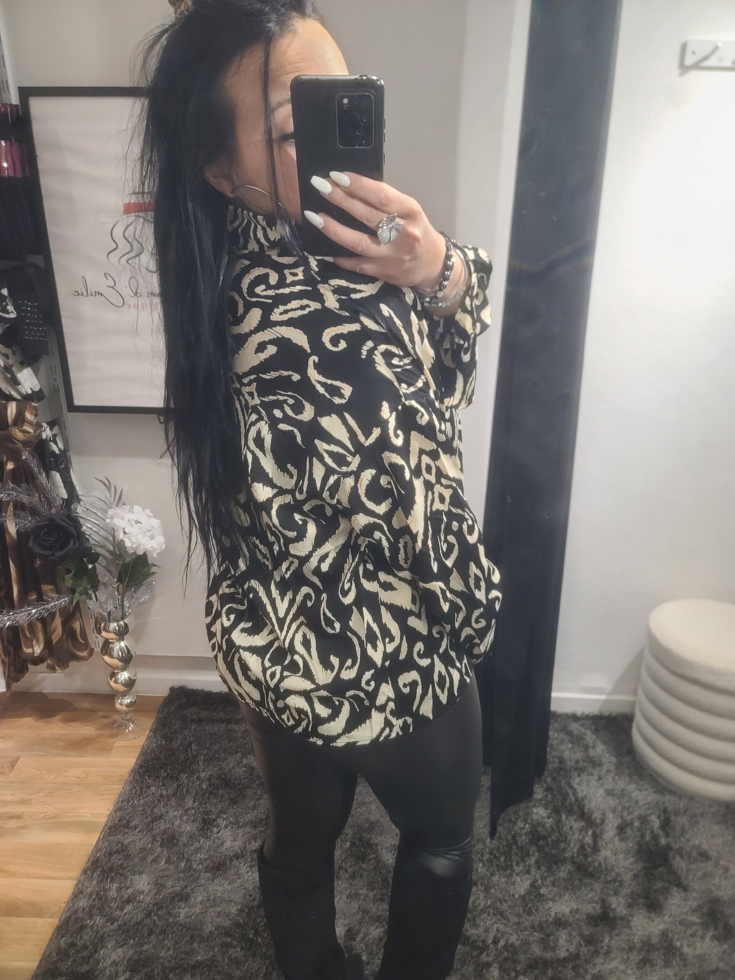 Chemise ARABESQUE noire