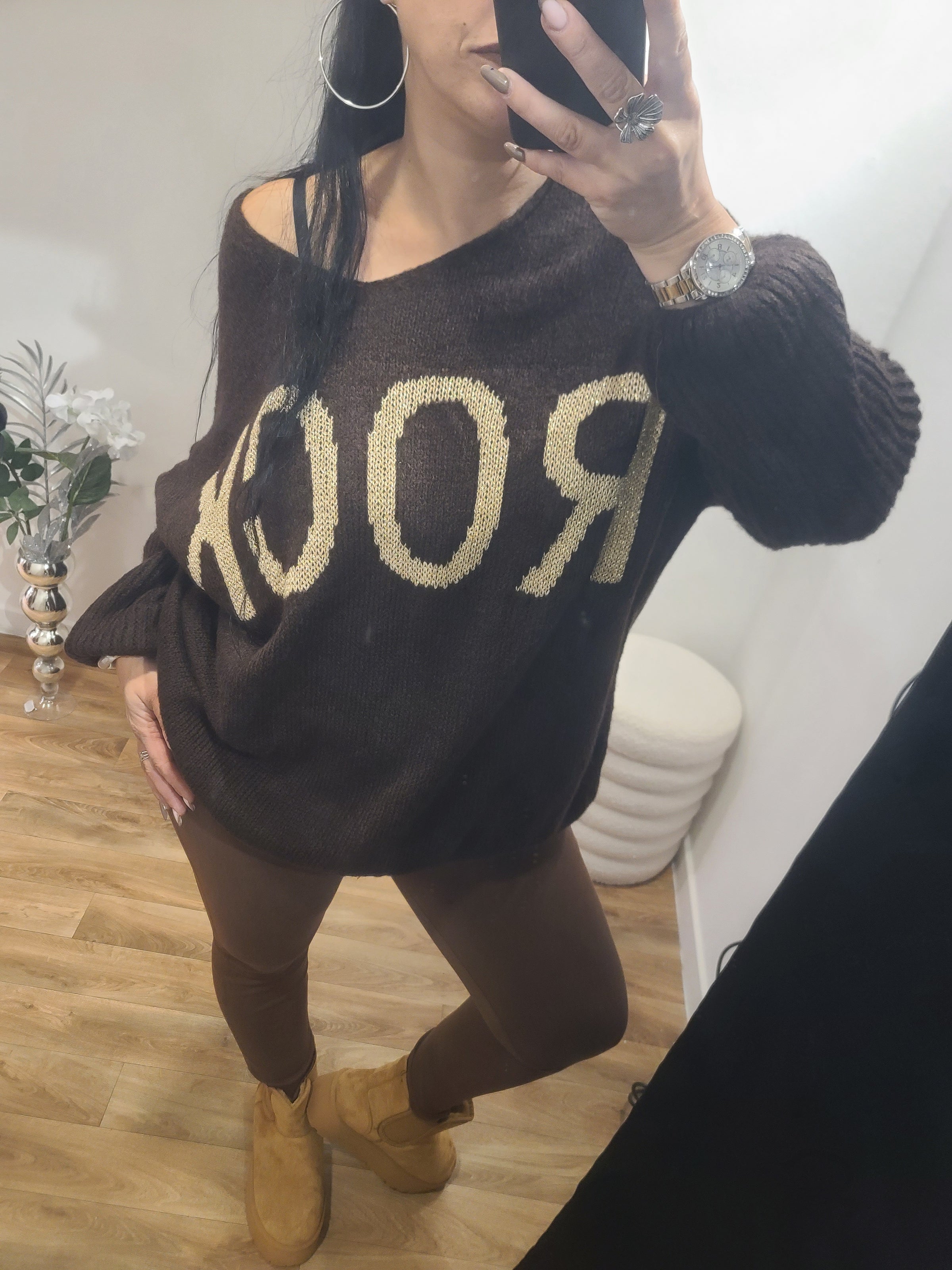 Pull ROCK marron