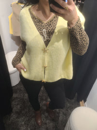 Gilet CALVIN jaune en alpaga