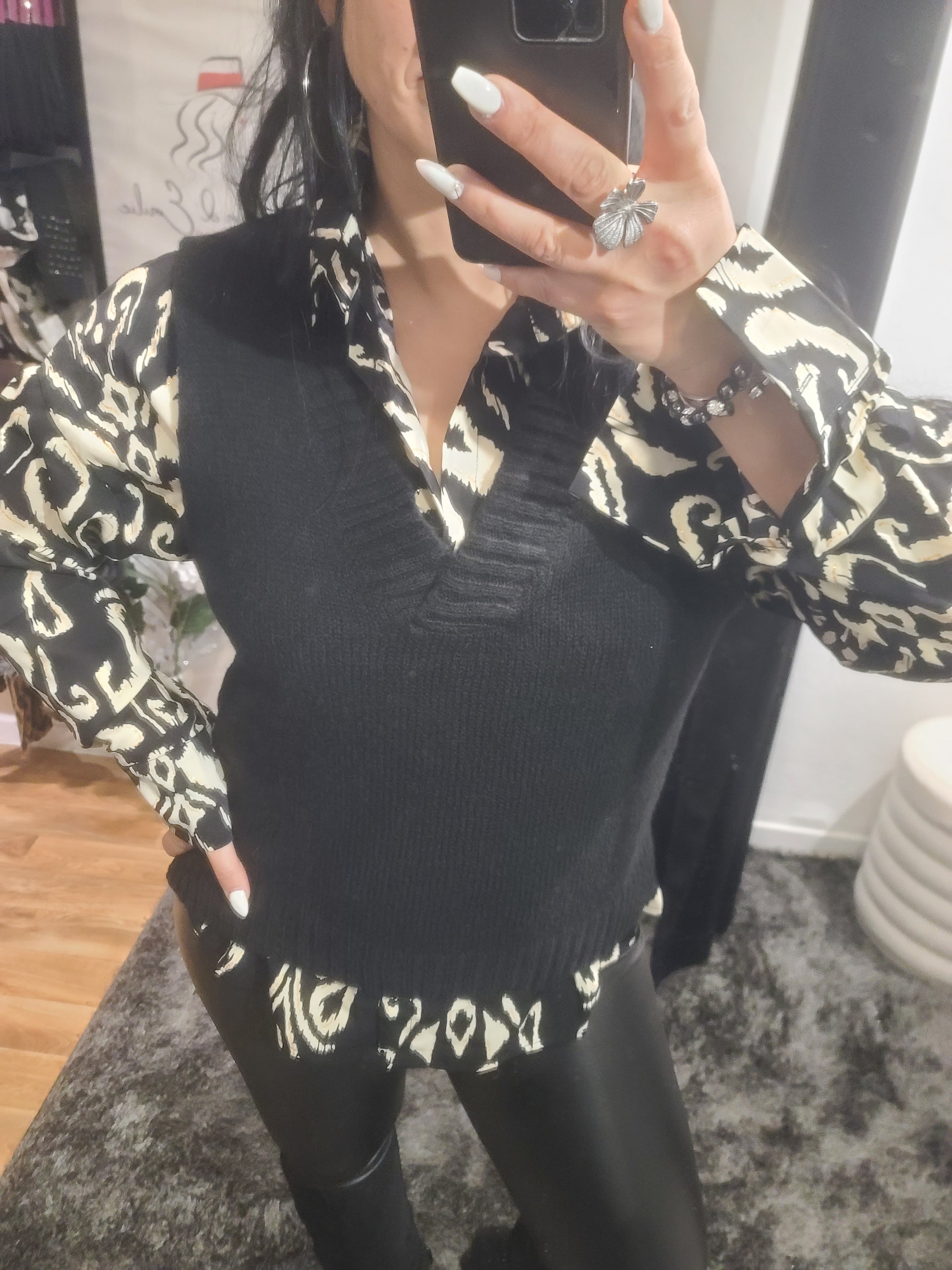 Pull sans manches Tiago noir