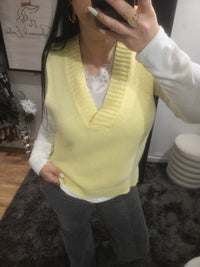 Pull sans manches TIAGO jaune