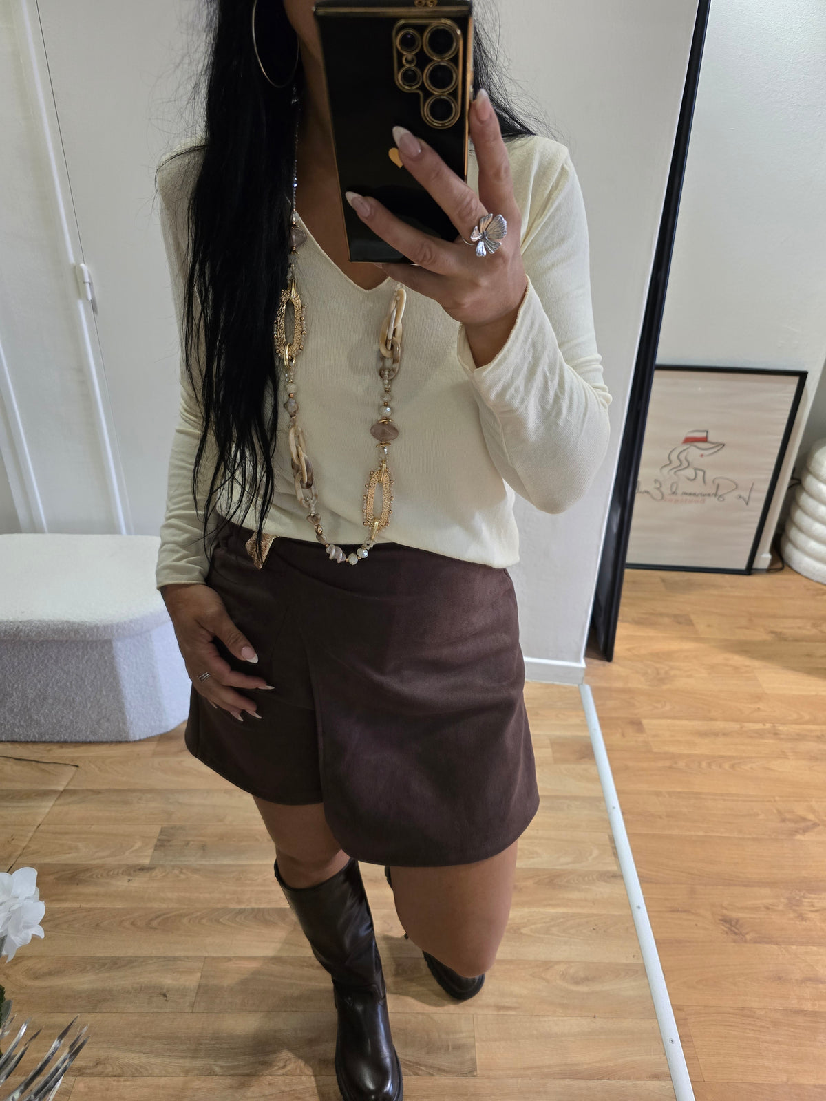 Jupe-short SOANE marron